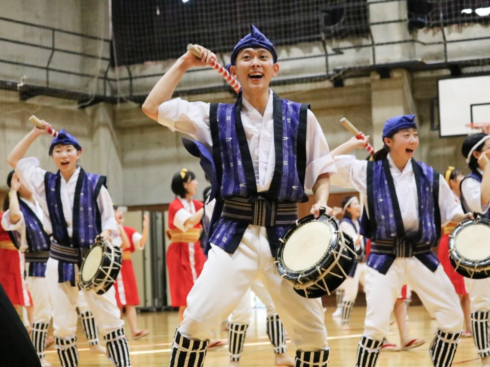 桜風エイサー琉球風車の締め太鼓